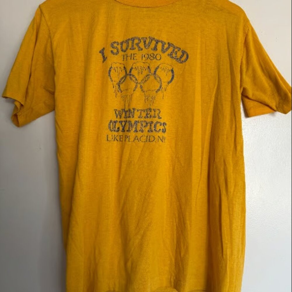 1980 Winter Olympics Vintage T-Shirt - Adult Small